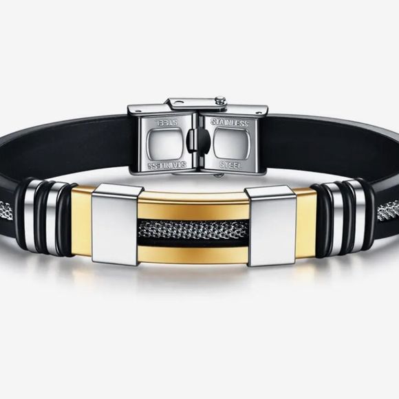 💎OS04 👫.Gorgeous Unisex Stainless Steel & Titanium Healing Bracelet - Picture 11 of 17